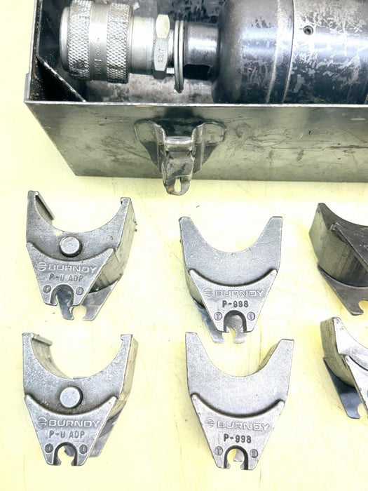 Burndy Y46 Hypress Hydraulic Crimper Tool 10,000PSI w/ 6 Dies & Adaptors Tested