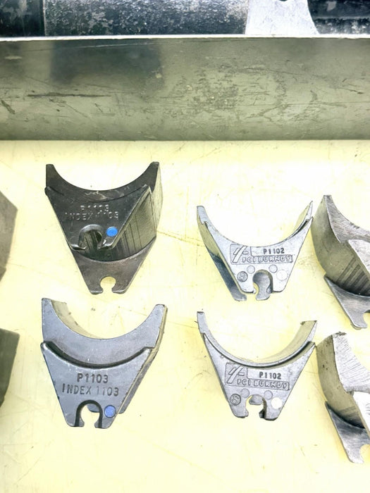 Burndy Y46 Hypress Hydraulic Crimper Tool 10,000PSI w/ 6 Dies & Adaptors Tested