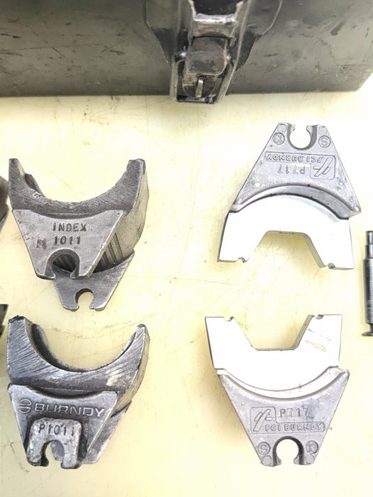 Burndy Y46 Hypress Hydraulic Crimper Tool 10,000PSI w/ 6 Dies & Adaptors Tested