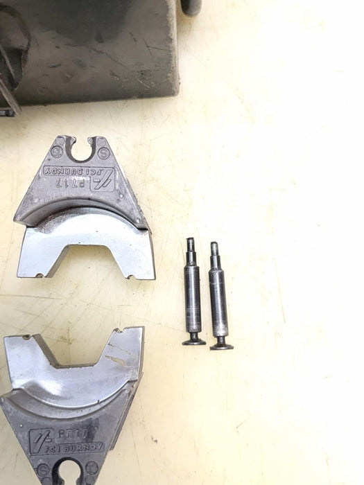 Burndy Y46 Hypress Hydraulic Crimper Tool 10,000PSI w/ 6 Dies & Adaptors Tested