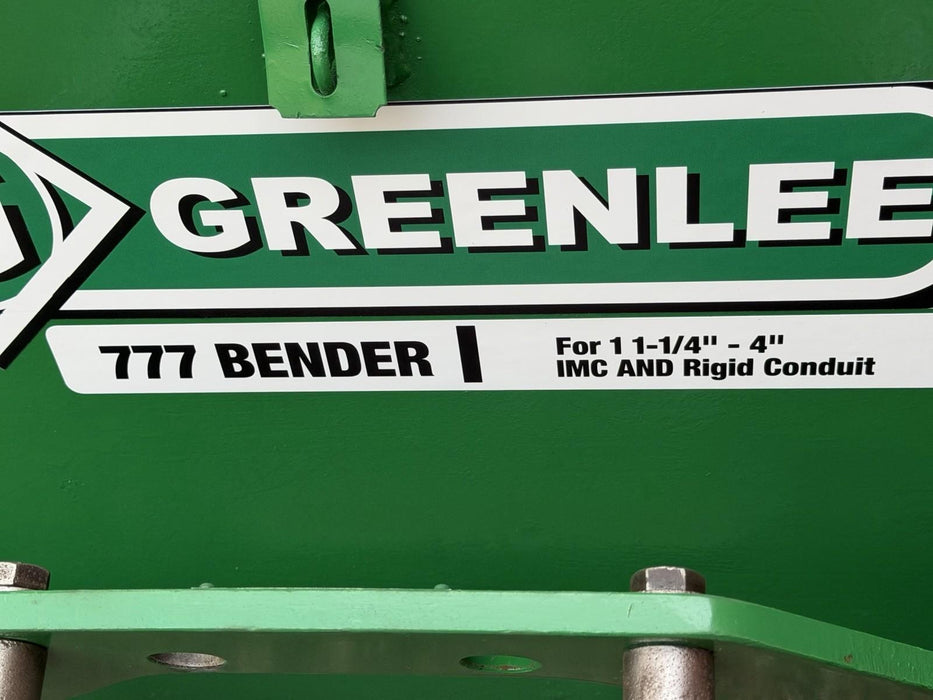 Greenlee 777 Hydraulic Bender 1-1/4”-4” Rigid Conduit *Refurbished* BG41