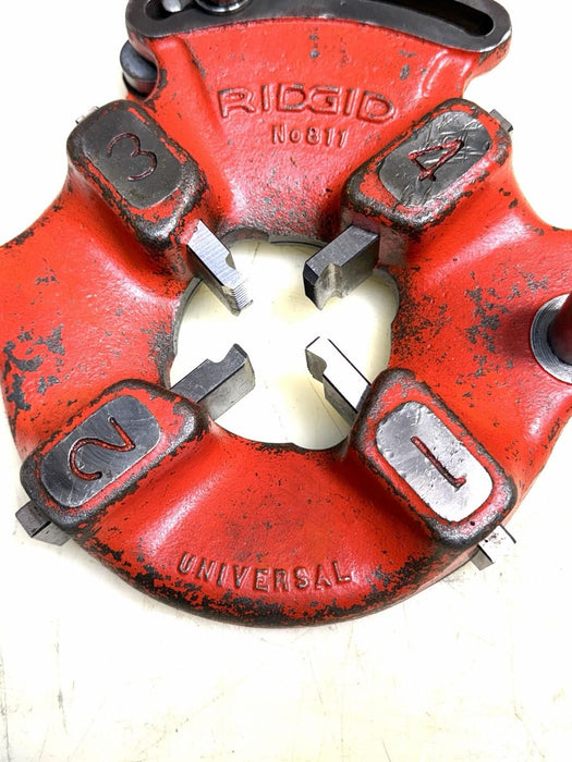 RIDGID 811 DIE HEAD WITH 1/2" - 3/4” NPSM DIES #4