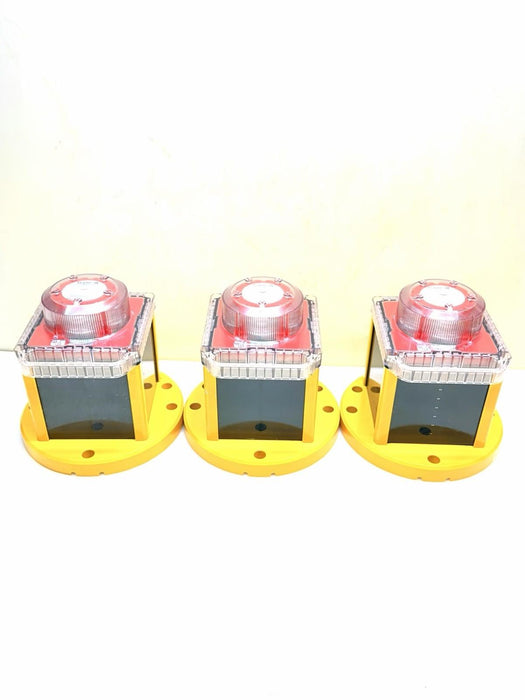 Lot 3 Flash Technology OL800 Red 60X Solar Obstruction Light FAA Compliant