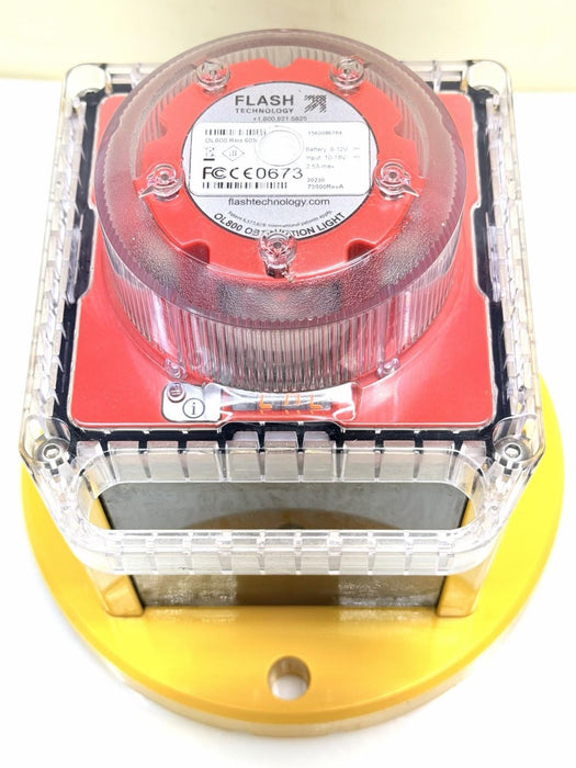 Flash Technology OL800 Red 60X Solar Obstruction Light FAA Compliant