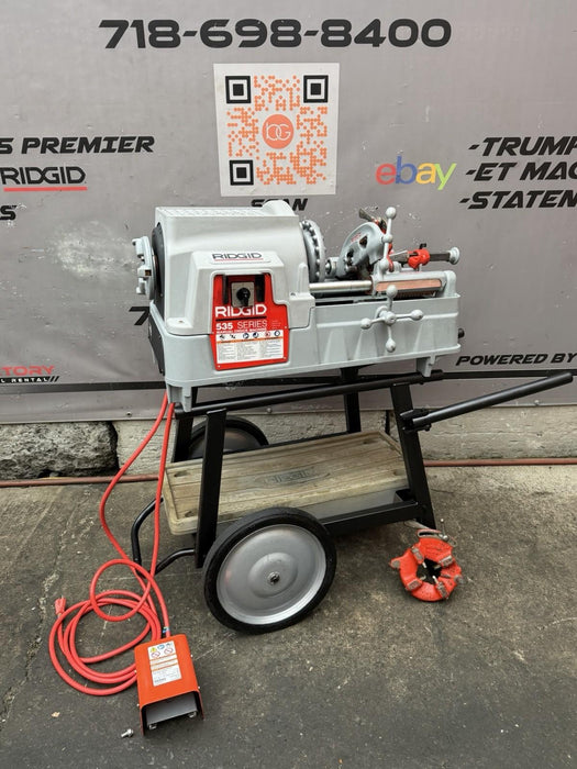 Ridgid 535 V3 Pipe Threader 1/2"-2" Threading Machine 811A Dies Cart