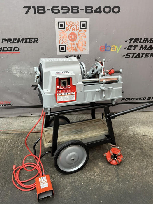 Ridgid 535 V3 Pipe Threader 1/2"-2" Threading Machine 811A Dies Cart