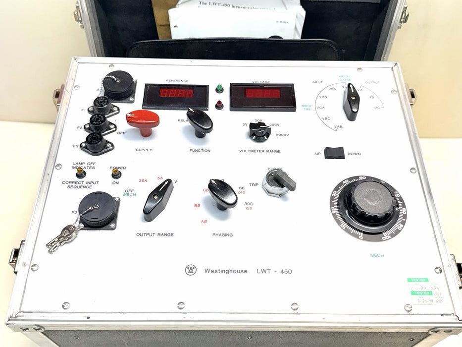 WESTINGHOUSE LWT-450 NETWORK PROTECTOR TEST SET