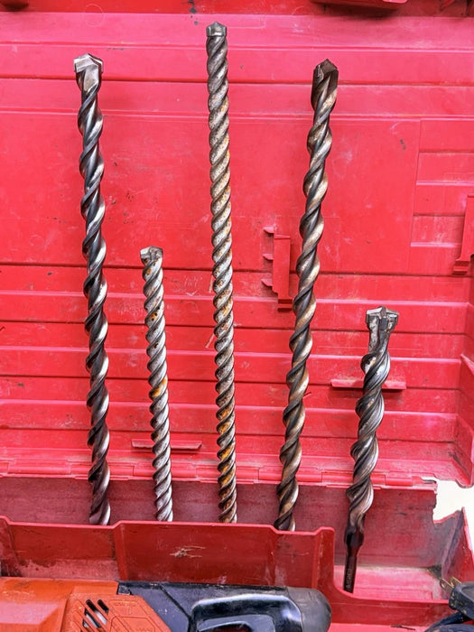 Hilti TE25 Rotary Hammer Drill Tool with Case + 5 Extra Drill Bits!