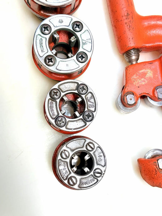 Ridgid 00-R Pipe Threader Die Set NPT w/ Ridgid No. 2A Pipe Cutter 1/4" - 1"