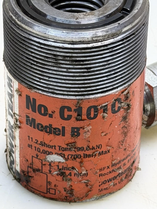 SPX POWER TEAM C101C HYDRAULIC CYLINDER 10-TON 1"-STROKE SINGLE ACTING #1