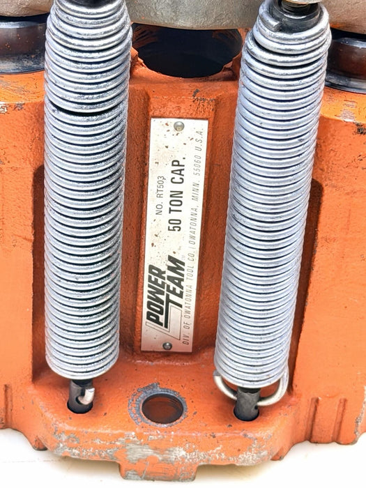 RT503 SPX Power Team Cylinder, 50 Ton, Single Acting, 3" Stroke Tested