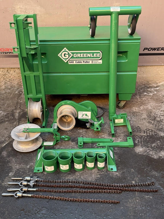 NEW STYLE Greenlee 686 640 4000 LBS Tugger Cable Puller Set ***MINT***