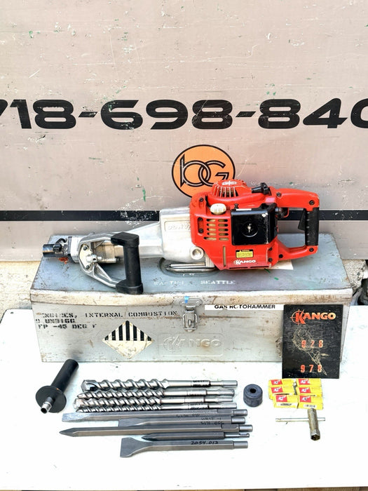 PETROL KANGO 978S DEMOLITION JACK HAMMER BREAKER GAS POWERED W/CASE BITS CHISELS