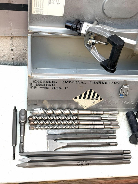 PETROL KANGO 978S DEMOLITION JACK HAMMER BREAKER GAS POWERED + CASE CHISELS MINT