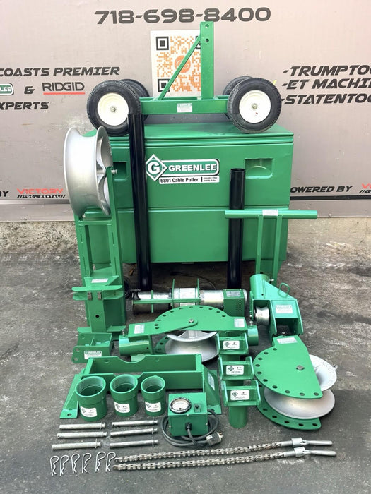 Greenlee 6805 6800 Ultra Cable Tugger Wire Puller Set 8000 Lb. Complete Tested!!