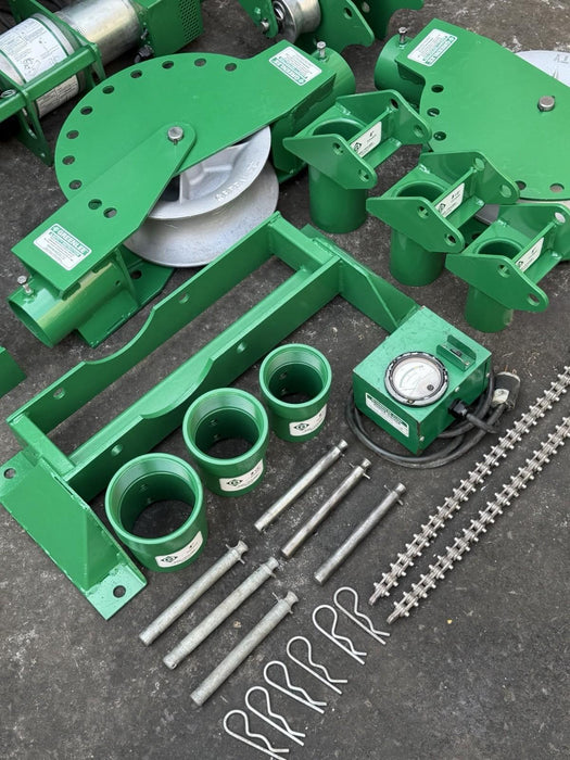 Greenlee 6805 6800 Ultra Cable Tugger Wire Puller Set 8000 Lb. Complete Tested!!