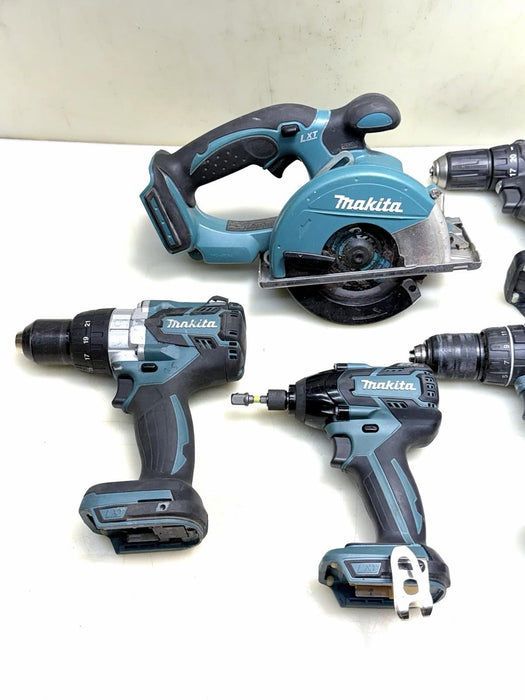 Lot of 5 Various Makita Cordless tools,  - Used Working