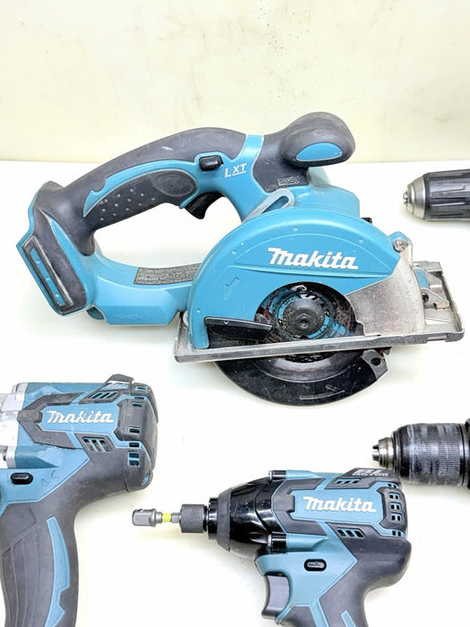 Lot of 5 Various Makita Cordless tools,  - Used Working