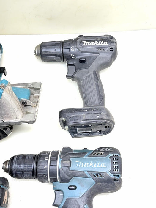 Lot of 5 Various Makita Cordless tools,  - Used Working