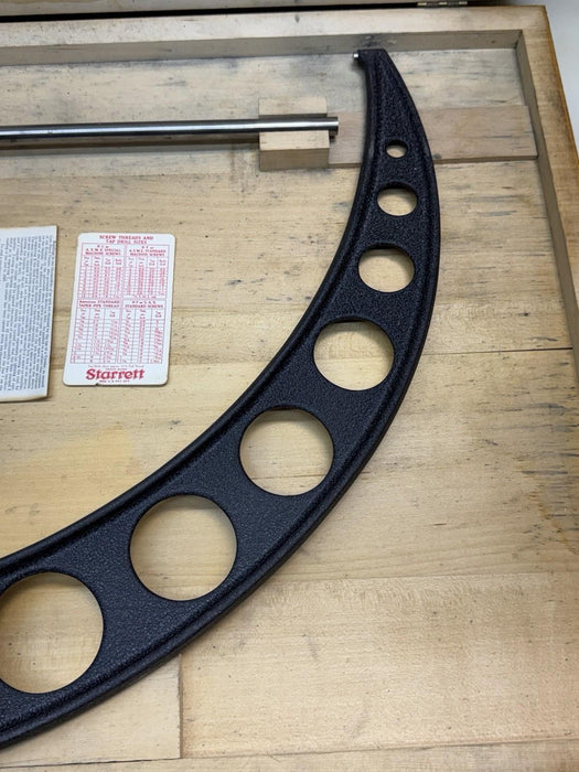 STARRETT NO. 436 OUTSIDE MICROMETER 23 - 24" RANGE W/ CASE MADE IN THE U.S.A.