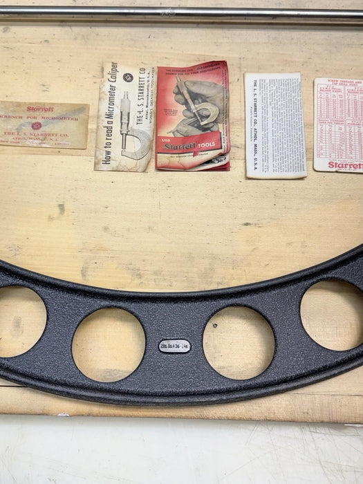 STARRETT NO. 436 OUTSIDE MICROMETER 23 - 24" RANGE W/ CASE MADE IN THE U.S.A.