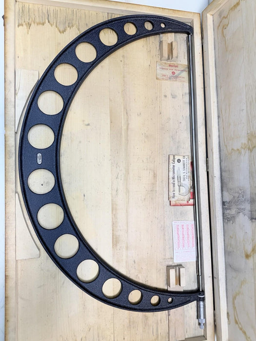 STARRETT NO. 436 OUTSIDE MICROMETER 23 - 24" RANGE W/ CASE MADE IN THE U.S.A.