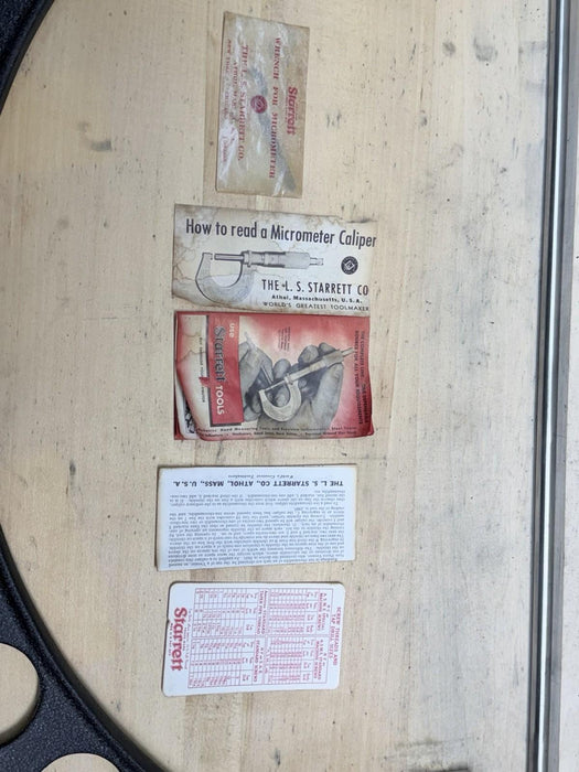 STARRETT NO. 436 OUTSIDE MICROMETER 23 - 24" RANGE W/ CASE MADE IN THE U.S.A.