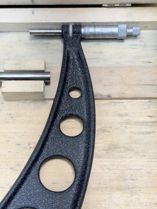 STARRETT NO. 436 OUTSIDE MICROMETER 23 - 24" RANGE W/ CASE MADE IN THE U.S.A.