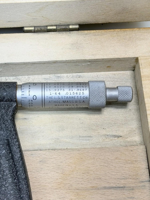 STARRETT NO. 436 OUTSIDE MICROMETER 23 - 24" RANGE W/ CASE MADE IN THE U.S.A.