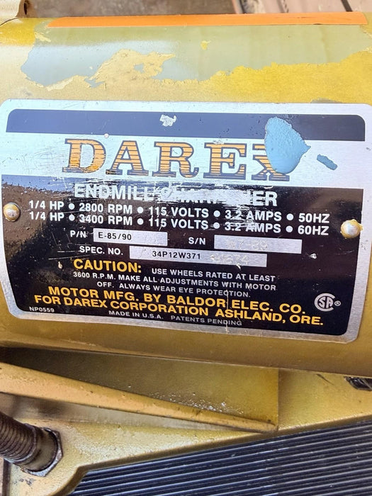 DAREX PRECISION ENDMILL SHARPENER w/ 5C COLLET AIR SPINDLE - #E-90 MINT