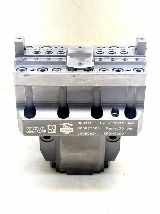 Gnutti Centering Hydraulic Clamping Vice Stationary Power Chuck 3537 daN For CNC