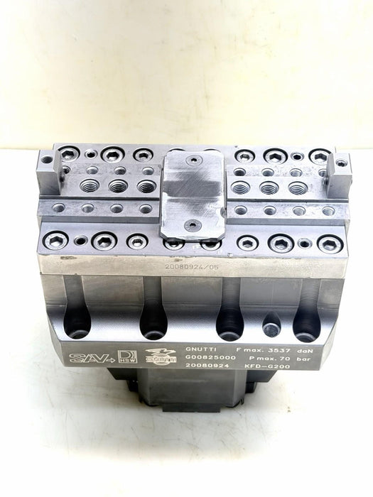 Gnutti Centering Hydraulic Clamping Vice Stationary Power Chuck 3537 daN For CNC