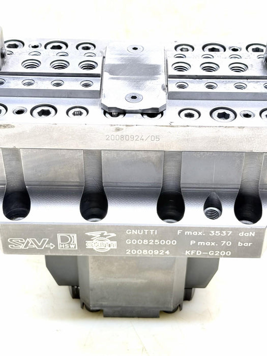 Gnutti Centering Hydraulic Clamping Vice Stationary Power Chuck 3537 daN For CNC