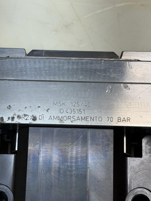 ROHM MSK 125/40 Centering Hydraulic Clamping Vice Stationary Hyd. Power Chuck