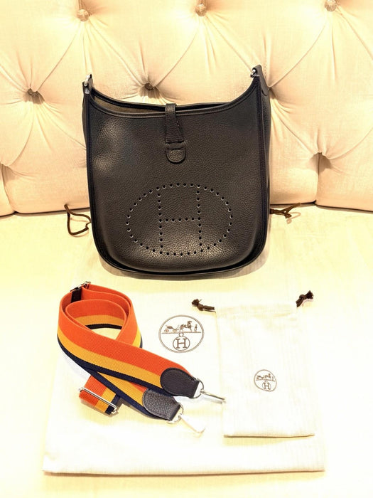HERMES EVELYNE POCHE III 29 BLUE TAURILLON CLEMENCE REFURBISHED SPECIAL EDITION!