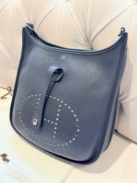 HERMES EVELYNE POCHE III 29 BLUE TAURILLON CLEMENCE REFURBISHED SPECIAL EDITION!