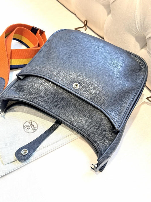 HERMES EVELYNE POCHE III 29 BLUE TAURILLON CLEMENCE REFURBISHED SPECIAL EDITION!