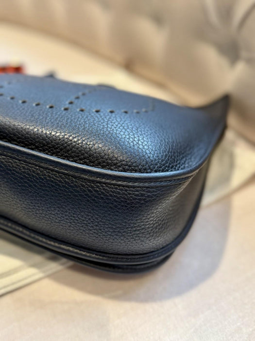 HERMES EVELYNE POCHE III 29 BLUE TAURILLON CLEMENCE REFURBISHED SPECIAL EDITION!
