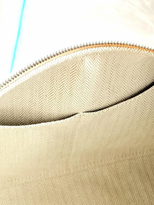 Hermes Canvas Beige / Naturel Bride-a-Brac Large Pouch Toiletry Bag NEW
