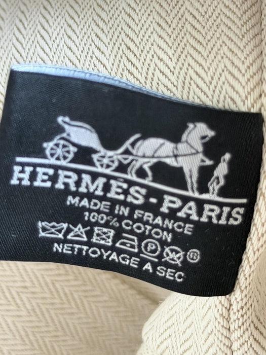 Hermes Canvas Beige / Naturel Bride-a-Brac Large Pouch Toiletry Bag NEW
