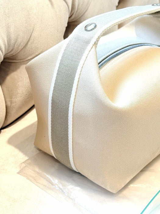 Hermes Canvas Beige / Naturel Bride-a-Brac Large Pouch Toiletry Bag NEW
