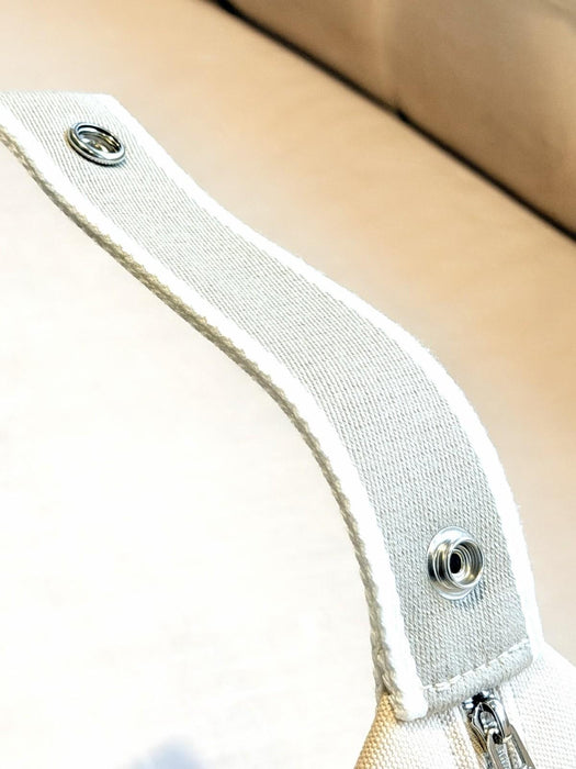 Hermes Canvas Beige / Naturel Bride-a-Brac Large Pouch Toiletry Bag NEW