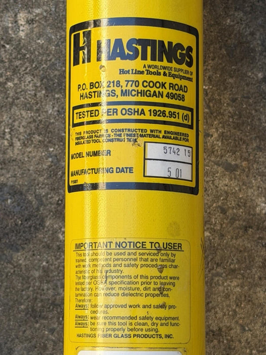 Hastings Fiberglass HFGP 5742-15 Light Duty Swivel Top Transformer Gin