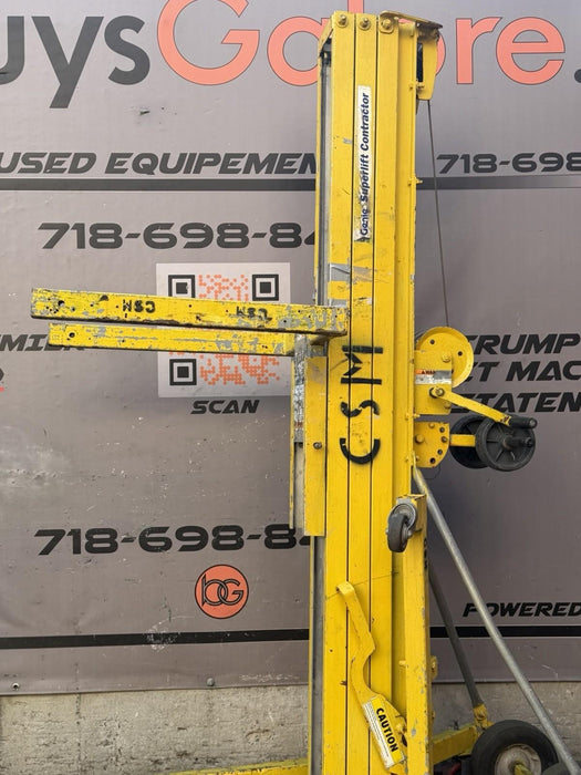 Genie Superlift SLC-18 Manual Material Lift 650lbs 18’ HVAC Duct Lift TESTED #2
