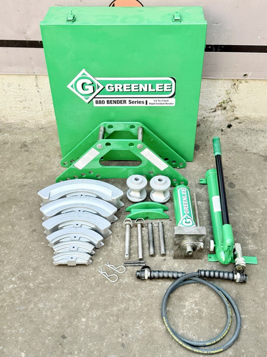 Greenlee 880 1/2" - 2" Rigid Hydraulic Conduit Pipe Bender & Pump Refurb. BG7