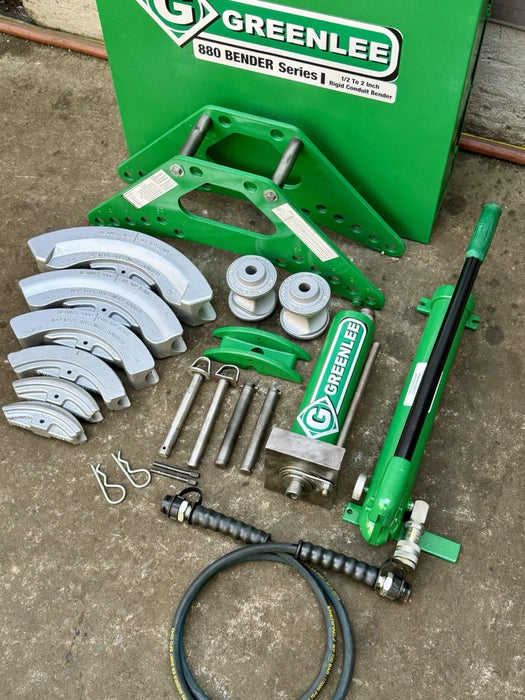 Greenlee 880 1/2" - 2" Rigid Hydraulic Conduit Pipe Bender & Pump Refurb. BG7