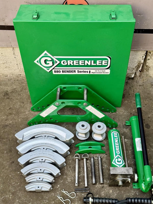 Greenlee 880 1/2" - 2" Rigid Hydraulic Conduit Pipe Bender & Pump Refurb. BG7