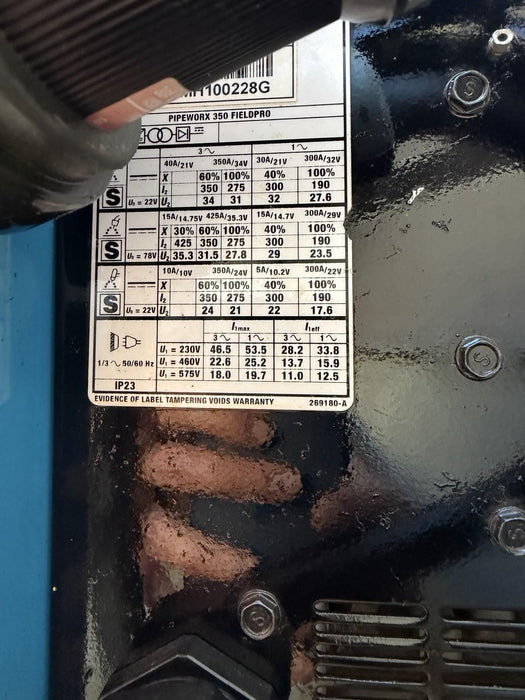 Miller PipeWorx 350 FieldPro Welder similar XMT-350 TESTED #6