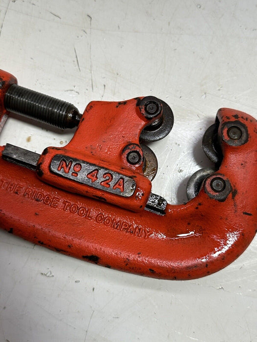 RIDGID PIPE CUTTER Model 42A Heavy Duty 4 Wheels  3/4 INCH TO 2 INCHES #2