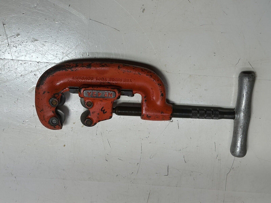 RIDGID PIPE CUTTER Model 42A Heavy Duty 4 Wheels  3/4 INCH TO 2 INCHES #3